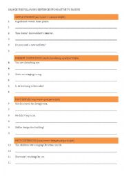 Passive Voice: sentence transformation