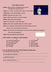 English Worksheet: Justin Bieber Concert