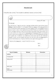 English Worksheet: Remedial work 9th form
