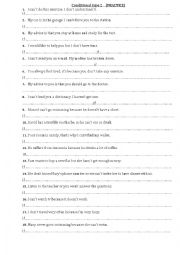 English Worksheet: Conditional type 2 (PRACTICE)