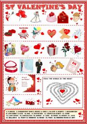 English Worksheet: St Valentines day