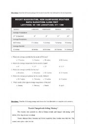 English Worksheet: reading