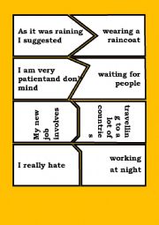 English Worksheet: Gerund / Infinitive puzzle
