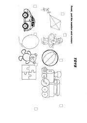 English Worksheet: Toys