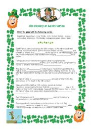 Saint Patricks day worksheet with answers