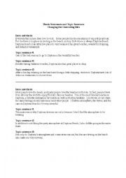 English Worksheet: Thesis Statements and Topic Sentences