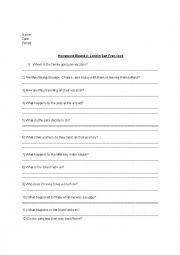 English Worksheet: Homeward Bound II: Lost in San Francisco 