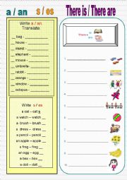 English Worksheet: Elementary test