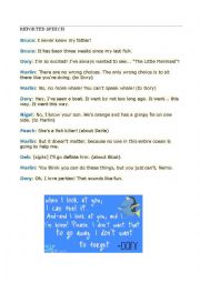 English Worksheet: Finding Nemo - Reported Speech