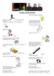 English Worksheet: PLACEBO - JOHNNY AND MARY SONG ACTIVITY