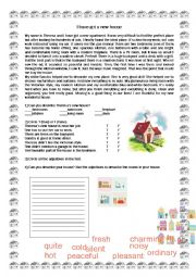 English Worksheet: I have got a new house