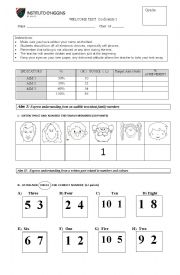 English Worksheet: ENGLISH TEST WELCOME