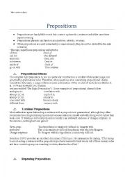 English Worksheet: prepositions