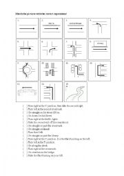 English Worksheet: Giving Outdoor Directions