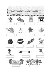 English Worksheet: Valentines day vocabulary