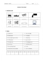 English Worksheet: Schools in the world