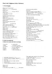 English Worksheet: Whats this_song worksheet