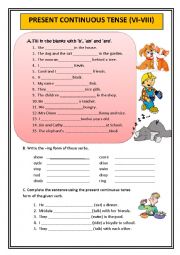 English Worksheet: Present continuous