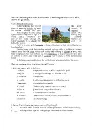 Eco tourism reading activities THREE TEXTS! Keys provided