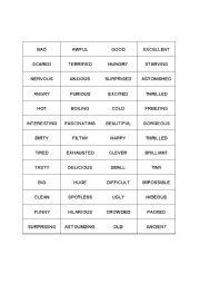 English Worksheet: Strong adjectives