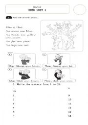 English Worksheet: EXAM BODY PARTS 