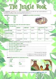 English Worksheet: The Jungle Book: Baloo meets Mowgli