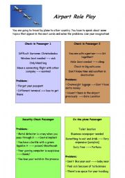 English Worksheet: Airport Role Play