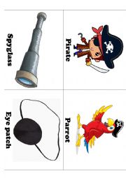 English Worksheet: Pirate Flashcards