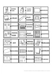 English Worksheet: Domino School Materials