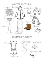 English Worksheet: Clothes vocabulary