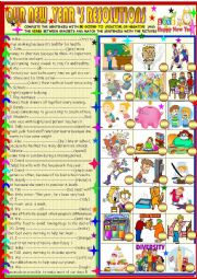 English Worksheet: New year resolutions