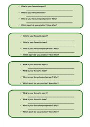 English Worksheet: Warm up cards