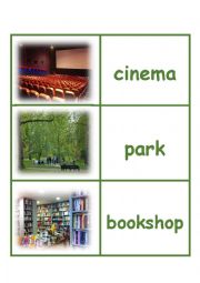 English Worksheet: Town - Minicards #2