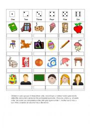 English Worksheet: Vocabulary Game