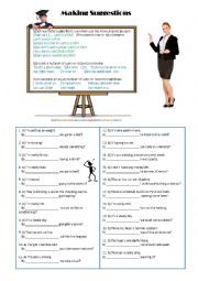 English Worksheet: Making Suggestions