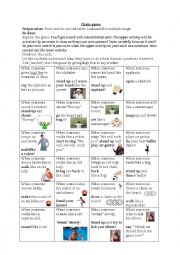 English Worksheet: chain game II 