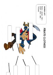 English Worksheet: Pirate Clothes