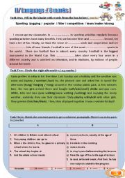 English Worksheet: Full semester test n