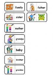 English Worksheet: Family domino