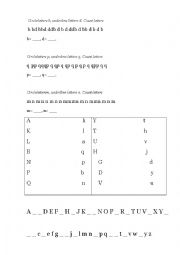 English Worksheet: big and small letters
