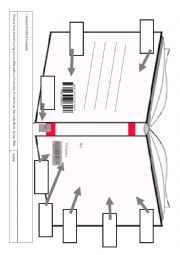 English Worksheet: Labelling Parts of a book