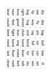 English Worksheet: ryhming words