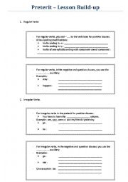 Introduction to preterit - Lesson Build-up