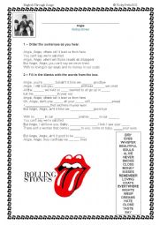 English Worksheet: Angie, by the Rolling Stones