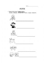 English Worksheet: Aches and pains