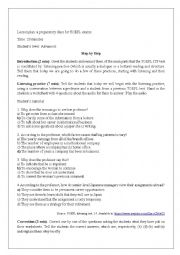 English Worksheet: Preparatory short-class for Proficiency Tests