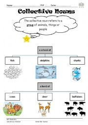 English Worksheet: Collective nouns 1