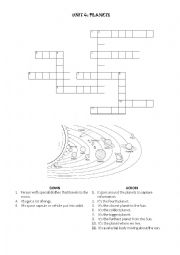 English Worksheet: Crossword planets