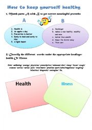 English Worksheet: Lesson 17 tips to keep your body healthy