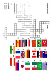 Countries and Flags Crossword Puzzle